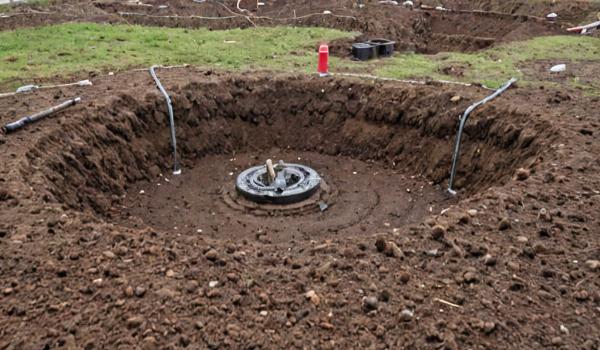 Completed septic installation